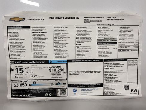 Used 2023 Chevrolet Corvette Z06 w/ Engine Appearance Package image 38