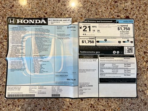 Used 2017 Honda Ridgeline RTL-T image 21