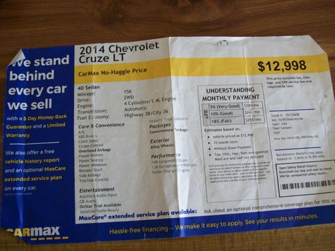 Used 2014 Chevrolet Cruze LT FWD image 20
