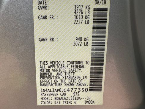 Used 2018 Nissan Altima 2.5 SV image 8