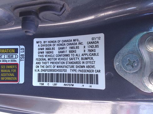 Used 2012 Honda Civic LX image 36