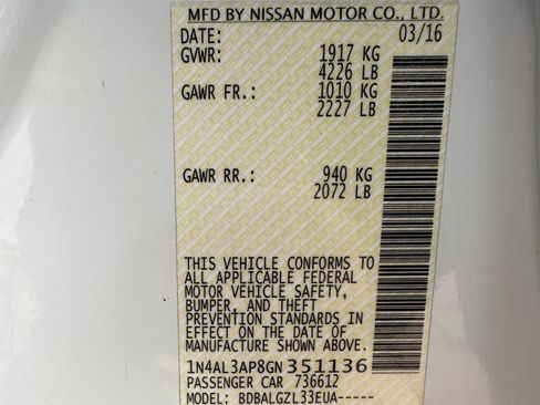 Used 2016 Nissan Altima 2.5 SV image 8