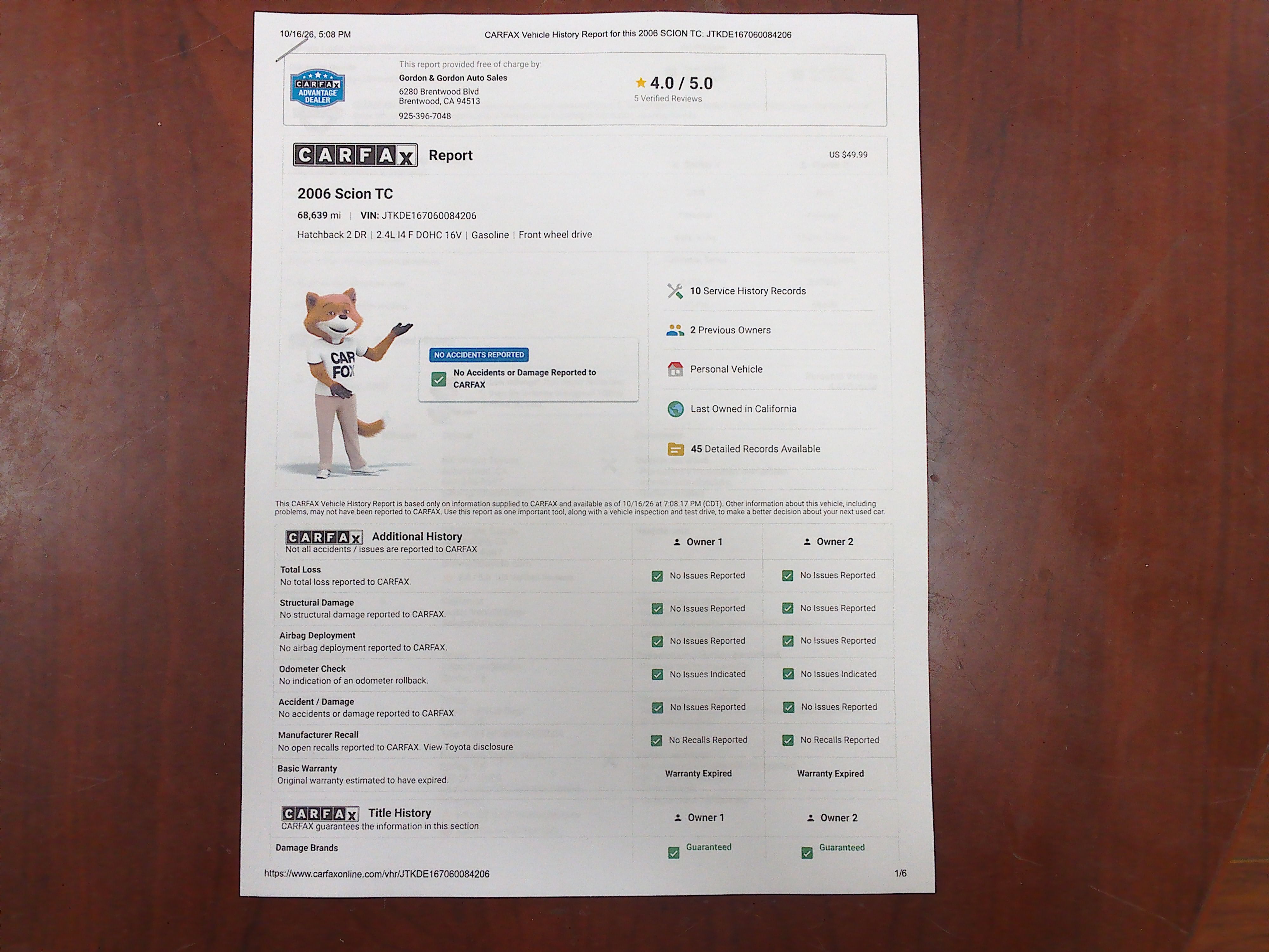Used 2006 Scion tC FWD image 39