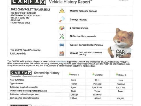 Used 2012 Chevrolet Traverse LT image 21