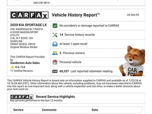 Used 2020 Kia Sportage LX image 16