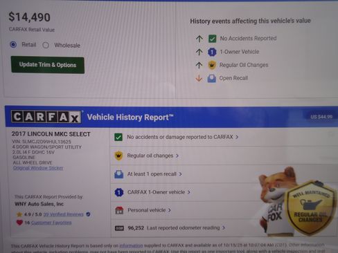 Used 2017 Lincoln MKC Select image 21