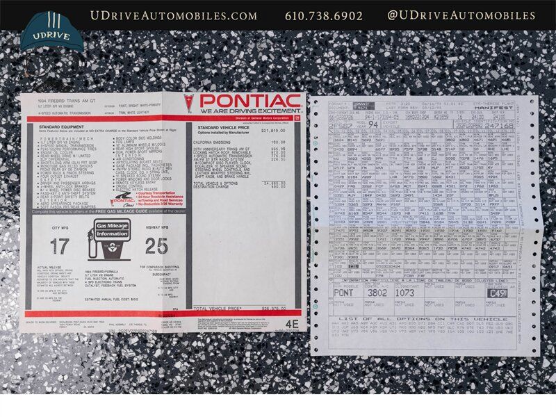 Used 1994 Pontiac Firebird Coupe RWD image 99