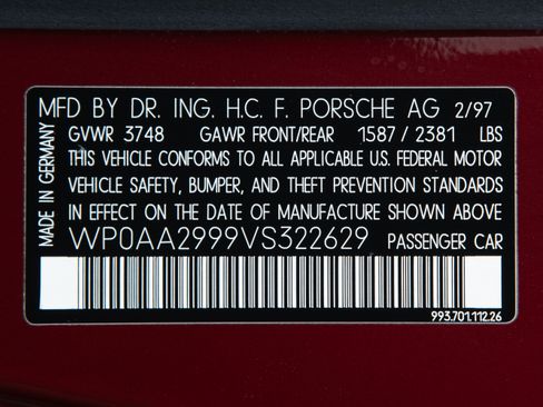 Used 1997 Porsche 911 Carrera S Coupe RWD image 42
