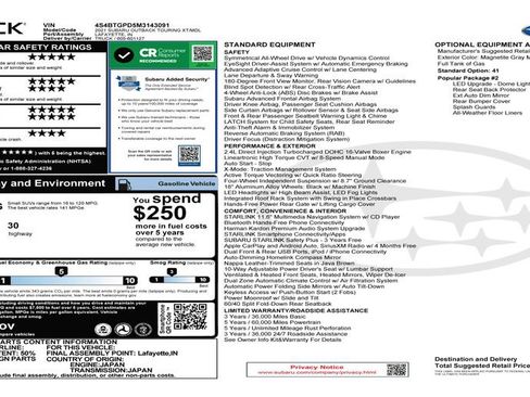 Used 2021 Subaru Outback Touring XT image 3