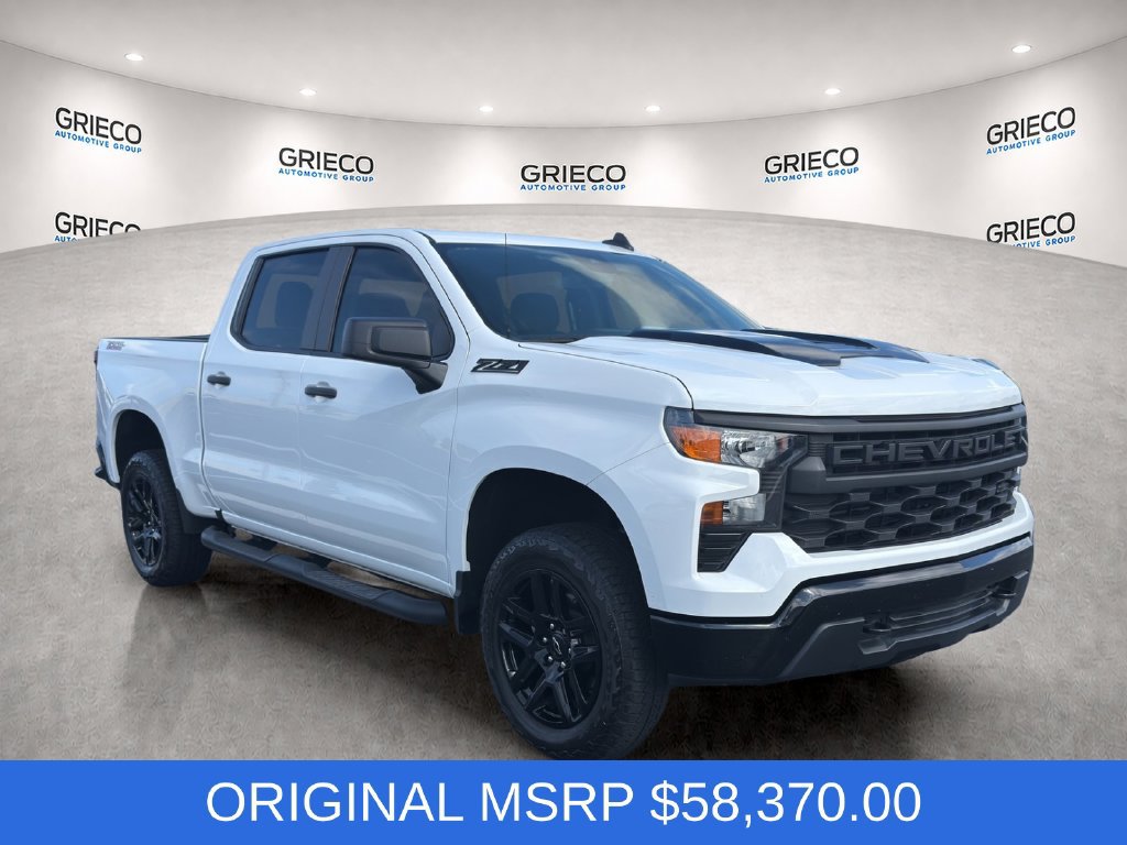 Certified 2024 Chevrolet Silverado 1500 Custom Trail Boss w/ Turbomax Blackout Package AWD/4WD image 1