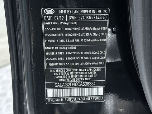 Used 2012 Land Rover LR4 HSE AWD/4WD image 12
