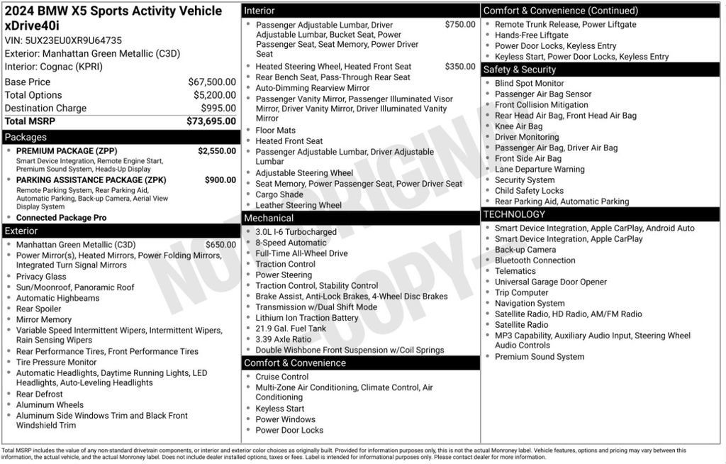 Certified 2024 BMW X5 xDrive40i w/ Premium Package AWD/4WD image 6