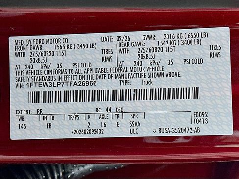 New 2026 Ford F150 XLT w/ Equipment Group 302A MID AWD/4WD image 24