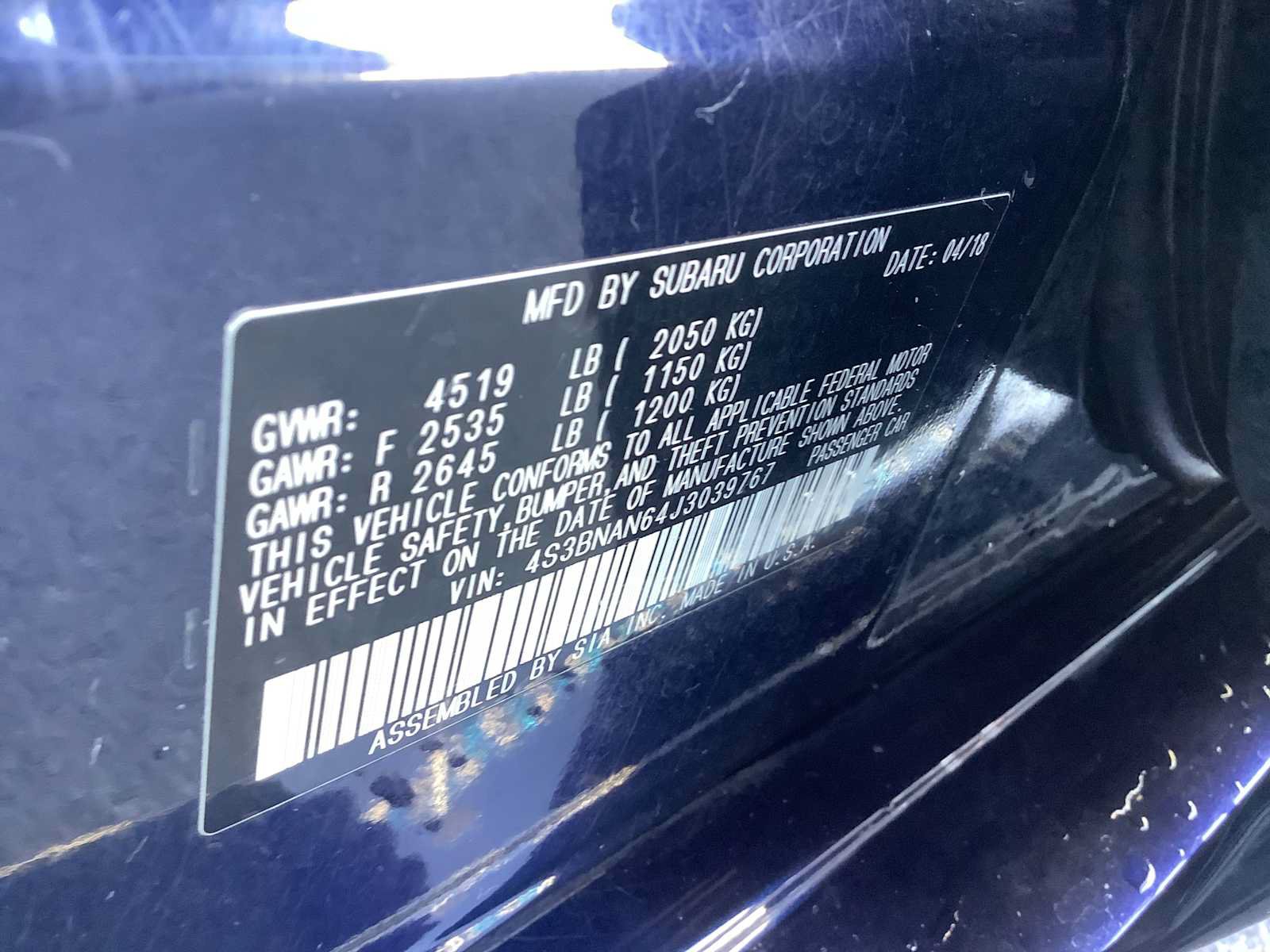 Used 2018 Subaru Legacy 2.5i Limited AWD/4WD image 21