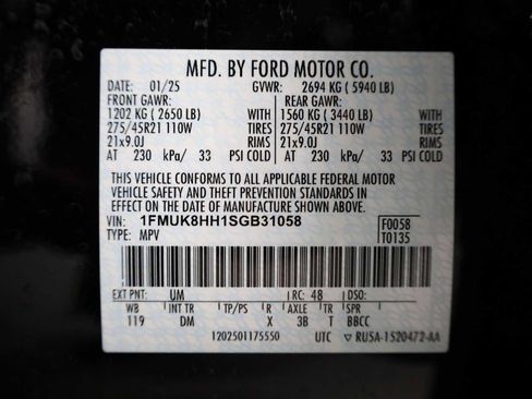 Used 2025 Ford Explorer Platinum w/ LUX Leather Package AWD/4WD image 42