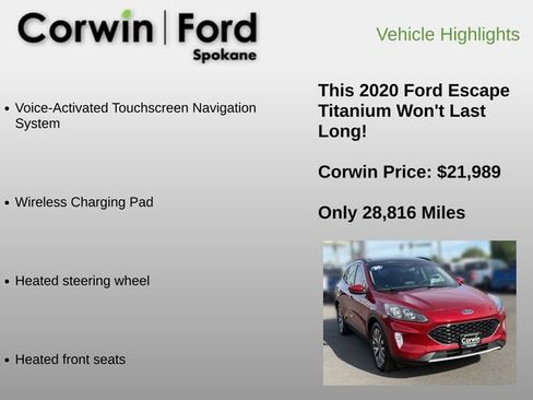 Used 2020 Ford Escape Titanium AWD/4WD image 12