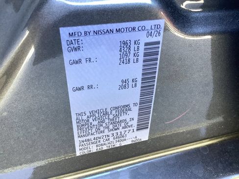 New 2026 Nissan Altima 2.5 SV FWD image 30