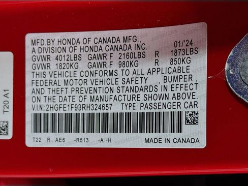 Certified 2024 Honda Civic Touring image 30