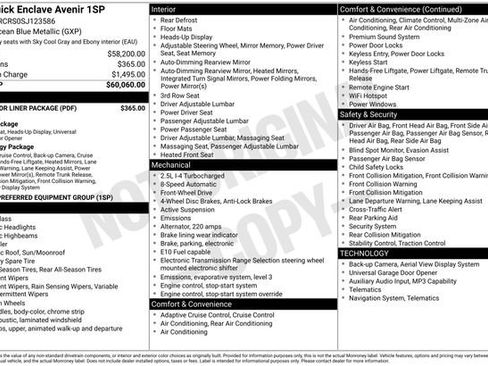 Used 2025 Buick Enclave Avenir w/ LPO, Floor Liner Package image 7