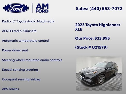 Used 2023 Toyota Highlander XLE AWD/4WD image 6