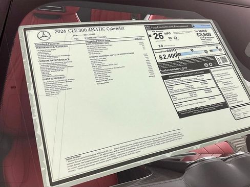 New 2026 Mercedes-Benz CLE 300 4MATIC Cabriolet image 12