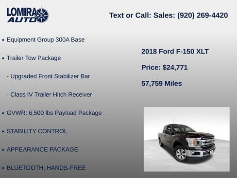 Used 2018 Ford F150 XLT w/ Trailer Tow Package AWD/4WD image 8