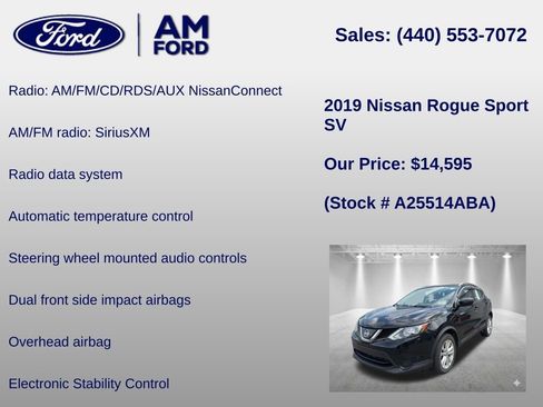 Used 2019 Nissan Rogue Sport SV AWD/4WD image 6