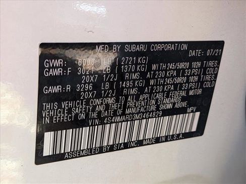 Used 2021 Subaru Ascent Touring w/ Popular Package #2A image 19