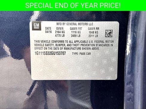 Used 2016 Chevrolet Impala LT w/ Convenience Package image 19