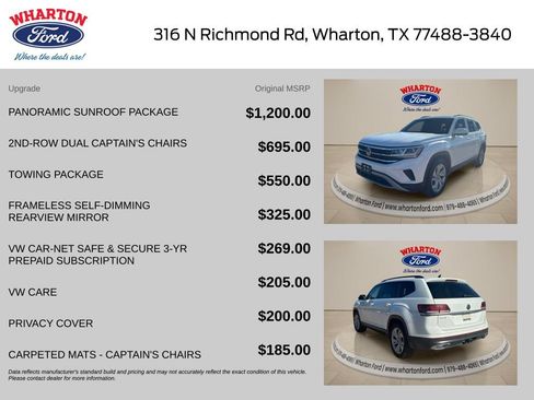 Used 2021 Volkswagen Atlas SE w/ Panoramic Sunroof Package FWD image 2