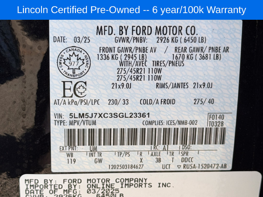 Used 2025 Lincoln Aviator Reserve AWD/4WD image 32