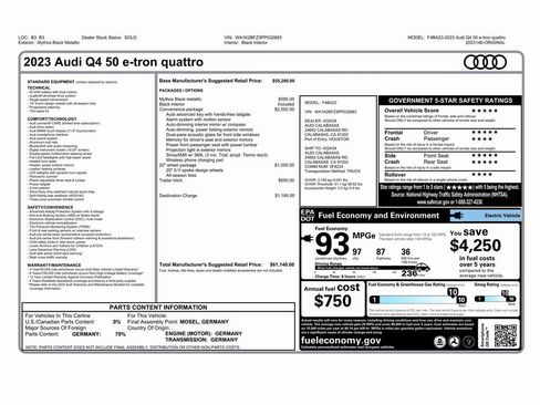Used 2023 Audi Q4 e-tron Premium w/ Convenience Package image 2