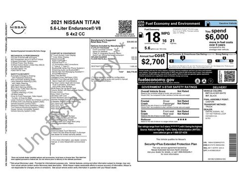 Used 2021 Nissan Titan S w/ S Utility Package RWD image 29