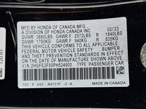 Certified 2023 Honda Civic Sport image 41