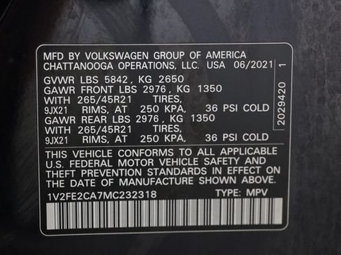 Used 2021 Volkswagen Atlas Cross Sport SEL Premium R-Line AWD/4WD image 40