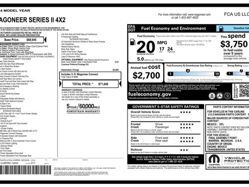 Used 2024 Jeep Wagoneer Series II w/ Flexible Seating Group image 3