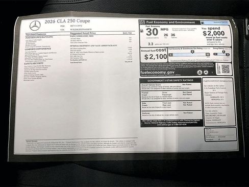 New 2026 Mercedes-Benz CLA 250 CLA 250 image 19