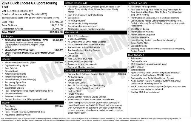 Certified 2024 Buick Encore GX Sport Touring w/ Advanced Technology Package AWD/4WD image 6