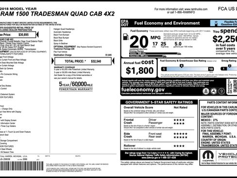 Used 2018 RAM 1500 Tradesman image 2