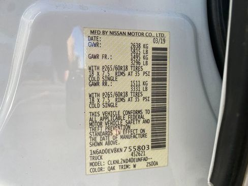 Used 2019 Nissan Frontier SV w/ Value Truck Package image 32