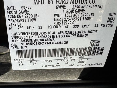 Used 2022 Ford Explorer ST w/ Equipment Group 401A image 54