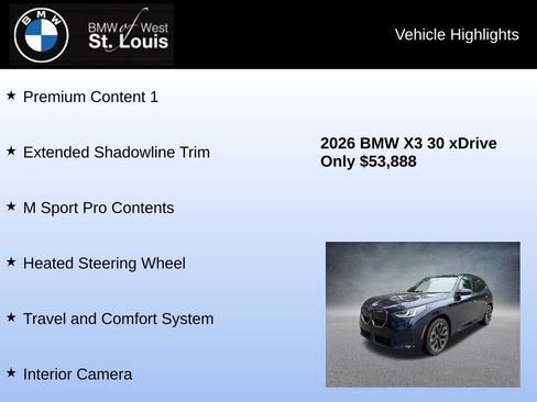 Used 2026 BMW X3 xDrive30i w/ Premium Package AWD/4WD image 29