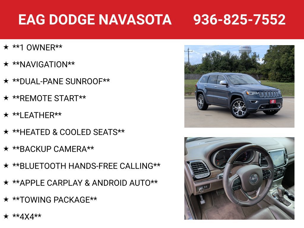 Used 2019 Jeep Grand Cherokee Overland AWD/4WD image 4