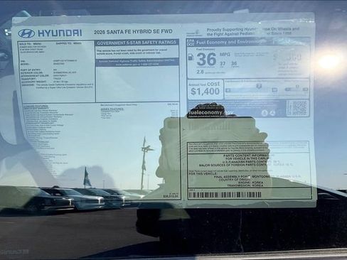 New 2026 Hyundai Santa Fe SE image 14