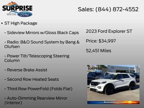 Used 2023 Ford Explorer ST w/ Equipment Group 401A AWD/4WD image 20