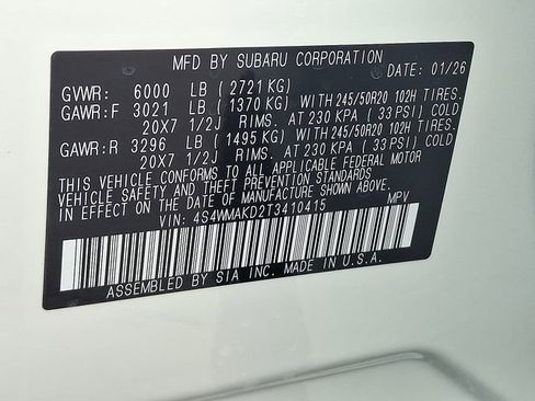 New 2026 Subaru Ascent Touring image 10