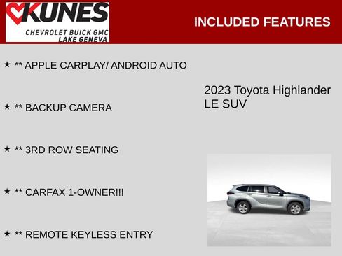 Used 2023 Toyota Highlander LE image 2