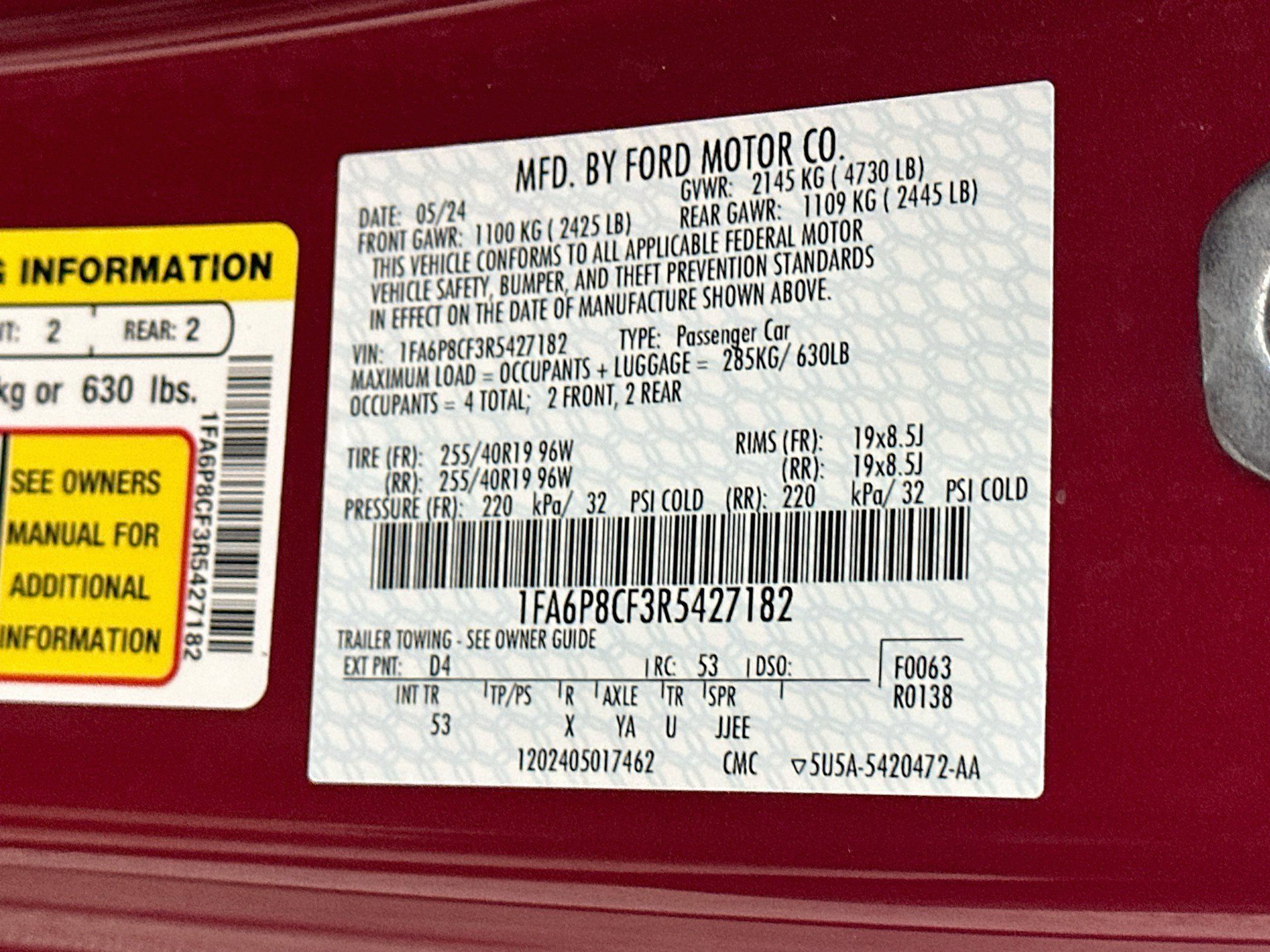 Used 2024 Ford Mustang GT Premium RWD image 12