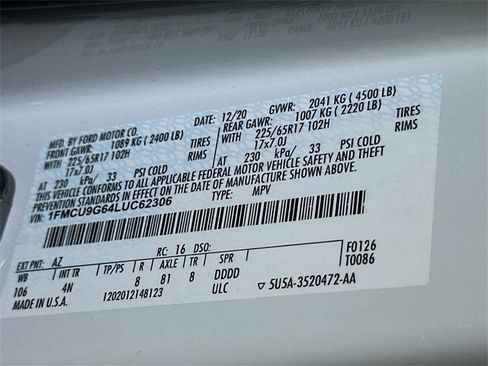 Certified 2020 Ford Escape SE image 25