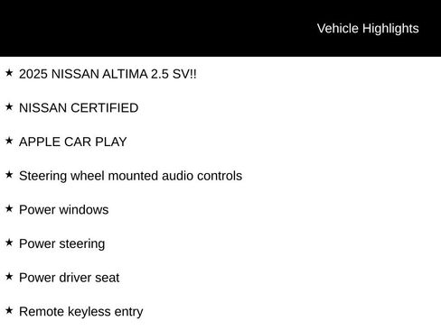 Certified 2025 Nissan Altima 2.5 SV FWD image 6